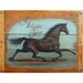 Original Folk Art Horse Painting on Antique Cutting Board