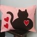 Chocolate Valentine Fat Cat Pillow Cover