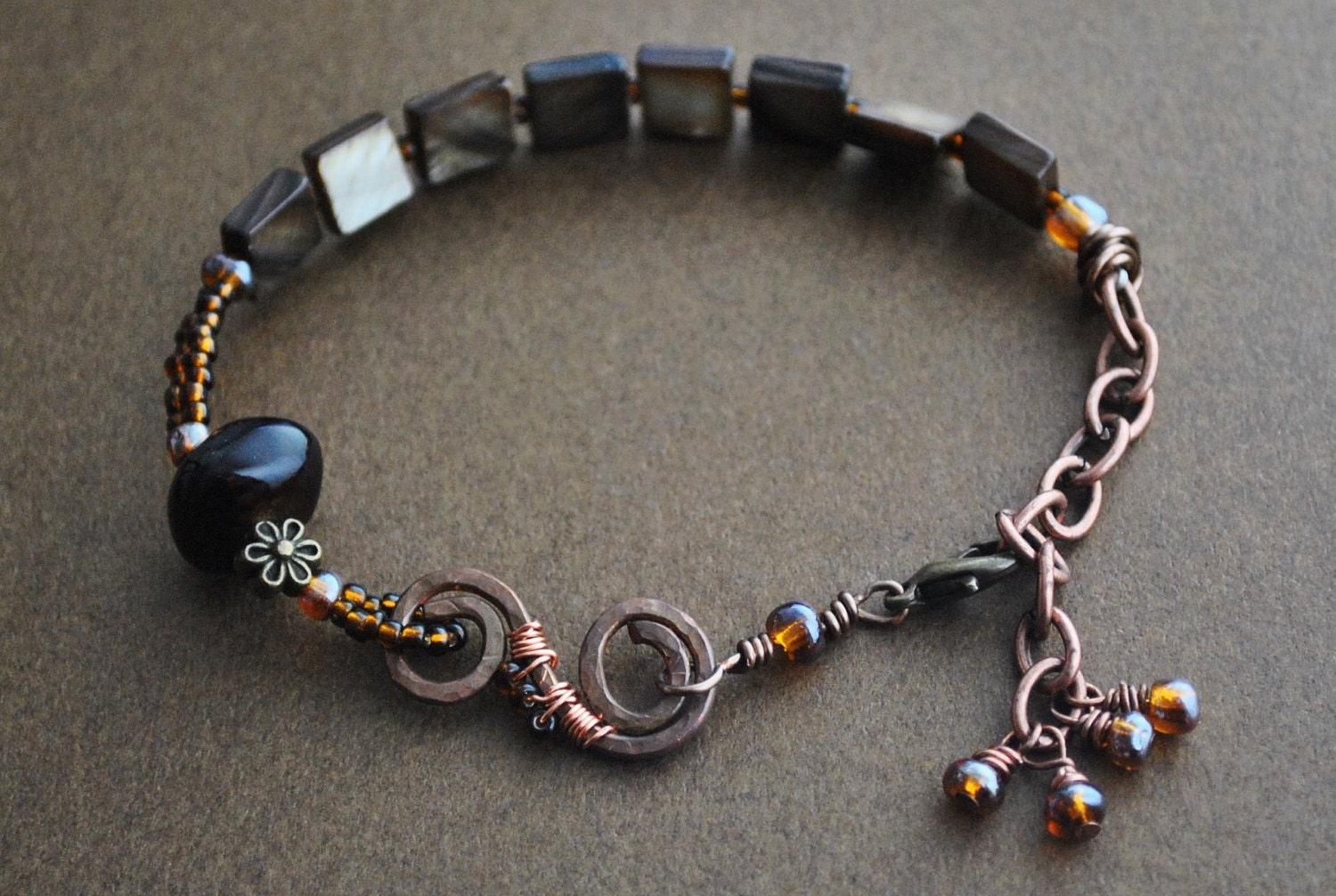 Copper Beaded Bracelet