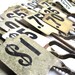 Vintage Cash Register Flags Metal Price Numbers Black and White HUNDREDS Available