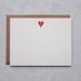 Heart Letterpress Stationery - Set of 6 Flat Notes