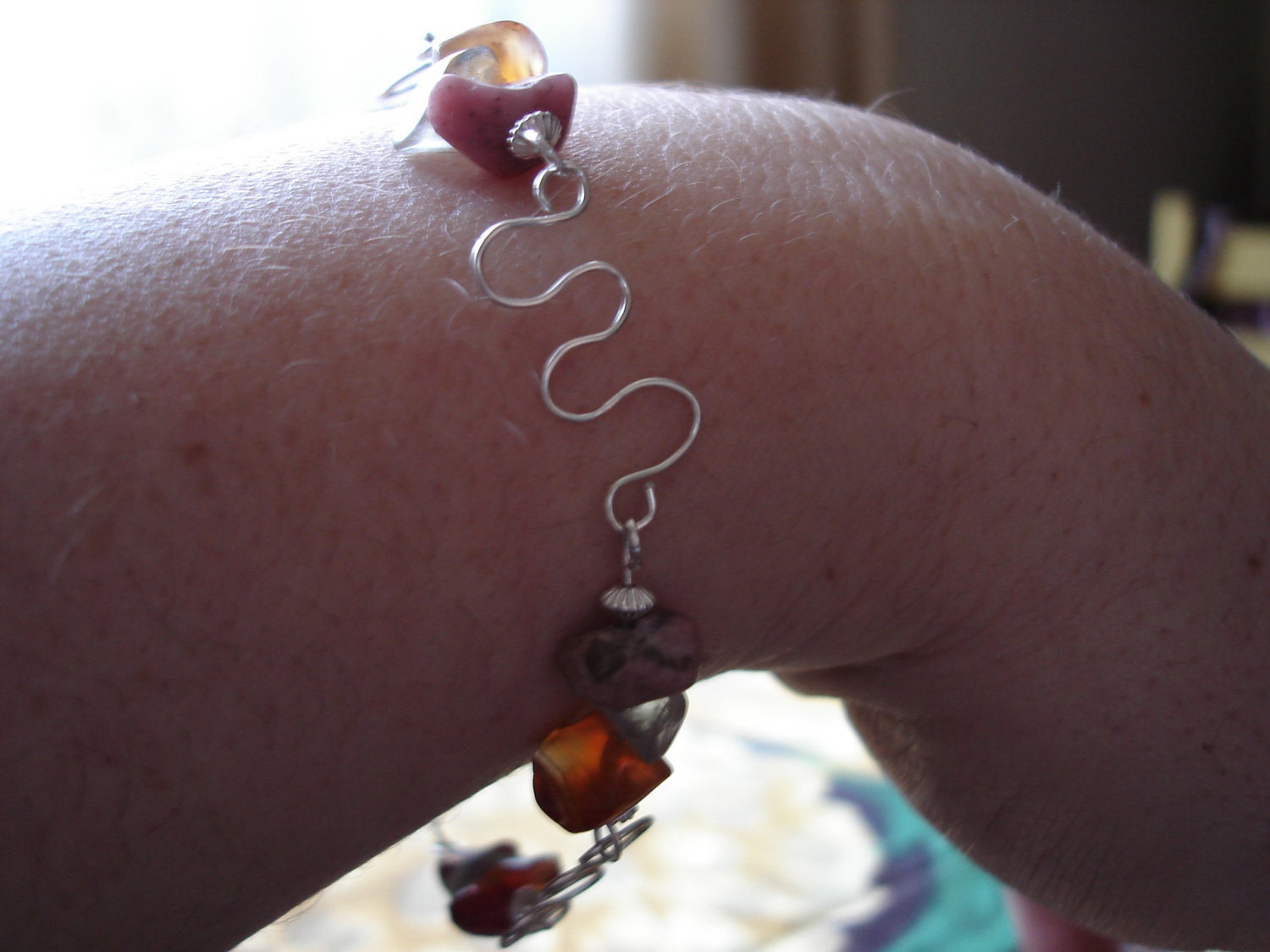 Silver & Crystal Handmade Healing Bracelet For Fertility, Creativity and releasing depression and emotional trauma