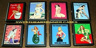 Sexy Gypsy Girl Pinup Pulp Inspired Artwork Cigarette Case Wallet