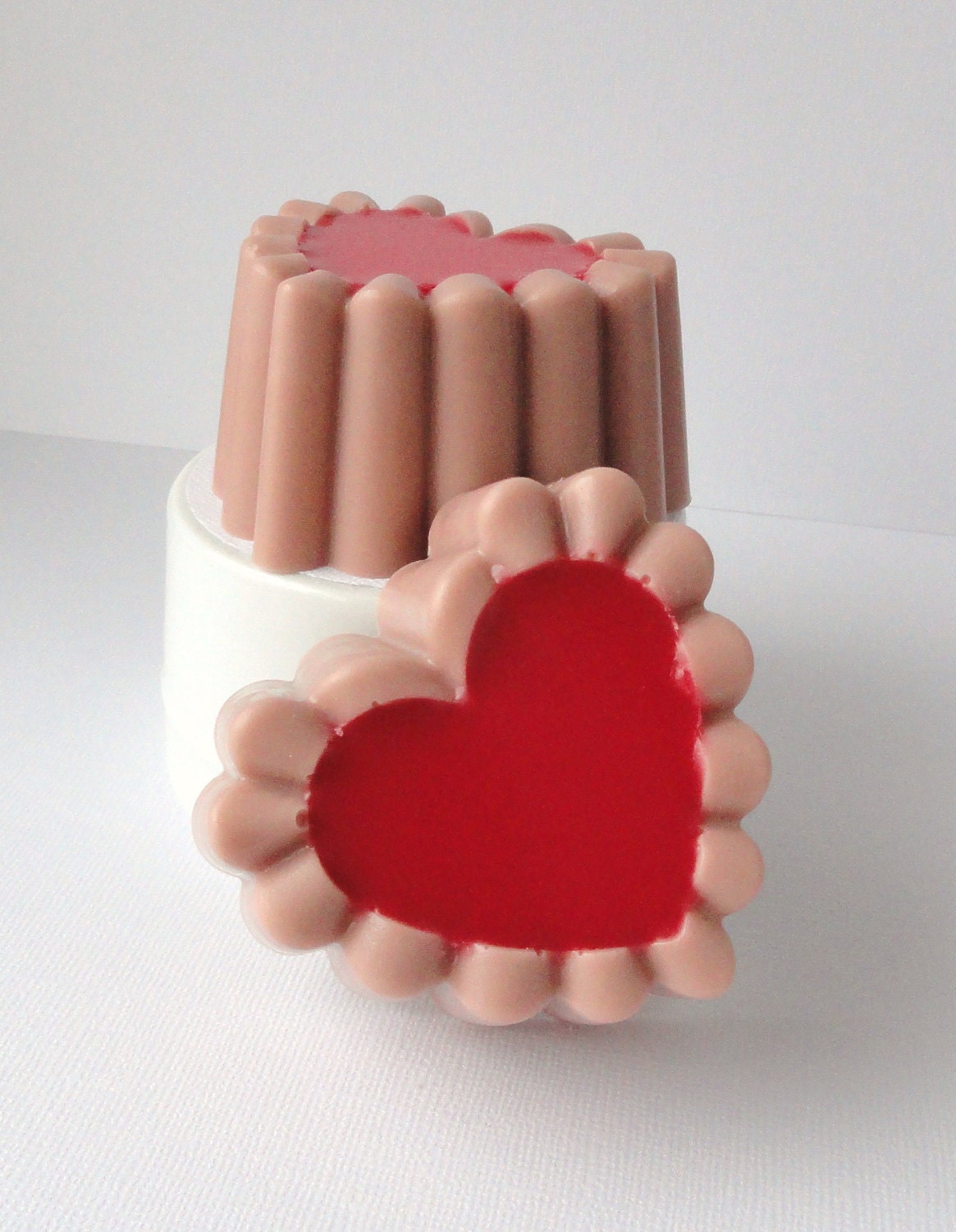 Valentines Day Heart Soap-Goat's Milk Soap-Chocolate Covered Cherry Scented