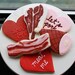 Man Meat Valentine Cookie Gift Box (Vanilla) 6 Mega Cookies - MADE TO ORDER