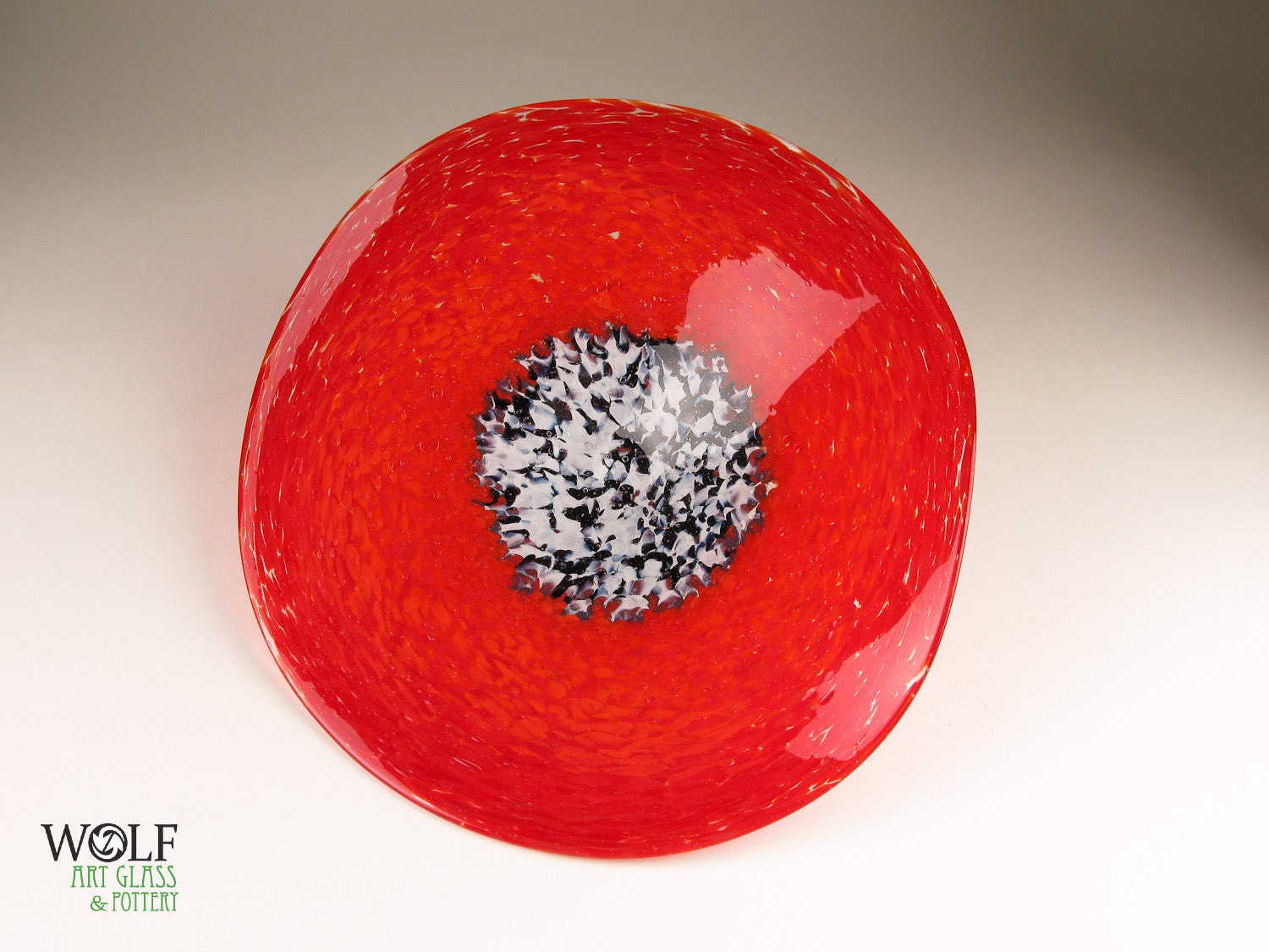 Blown Glass Wall Art Bright Red Poppy Flower Blown Glass Wall Art Bright Red Poppy Flower