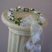 Bridal Hair Wreath silk flowers Circlet white yellow