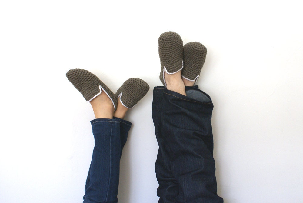 His and Hers Crochet Slippers