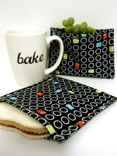 Reusable Sandwich and Snack Bag Set - Pac-Man -