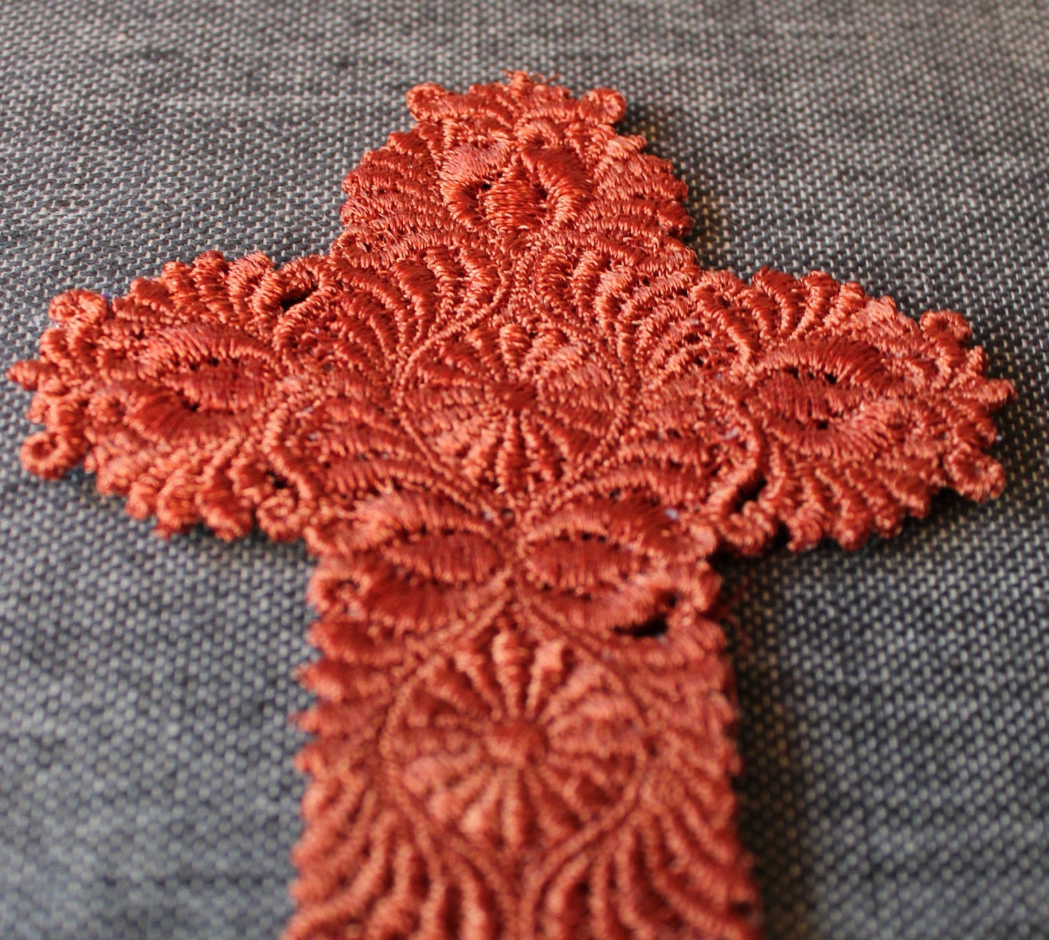 Ornate Cross Lace Bookmark