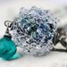 Lampwork Necklace -  Wire Wrapped - The Peacock Snowcone