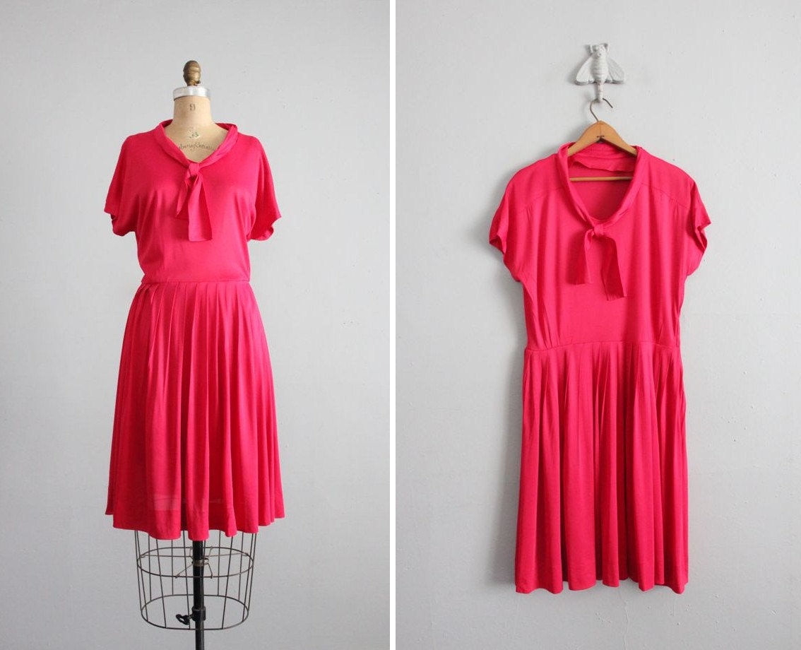 1950s vintage folly red sailor dress