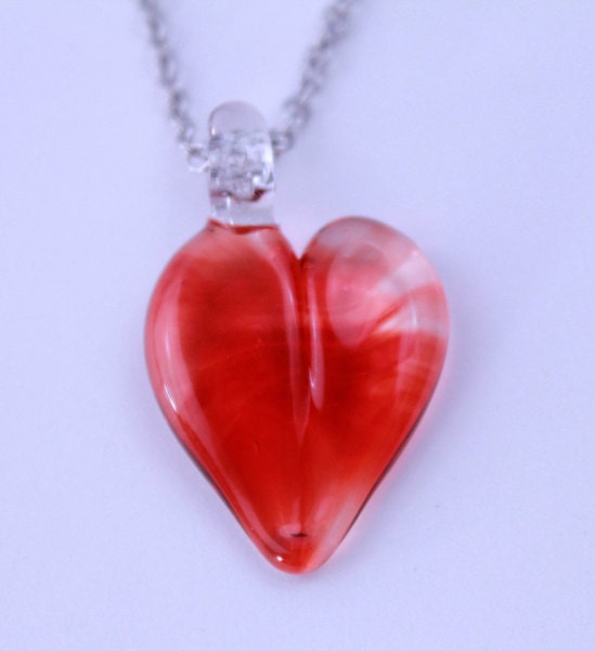 Valentine's Glass Heart Pendant