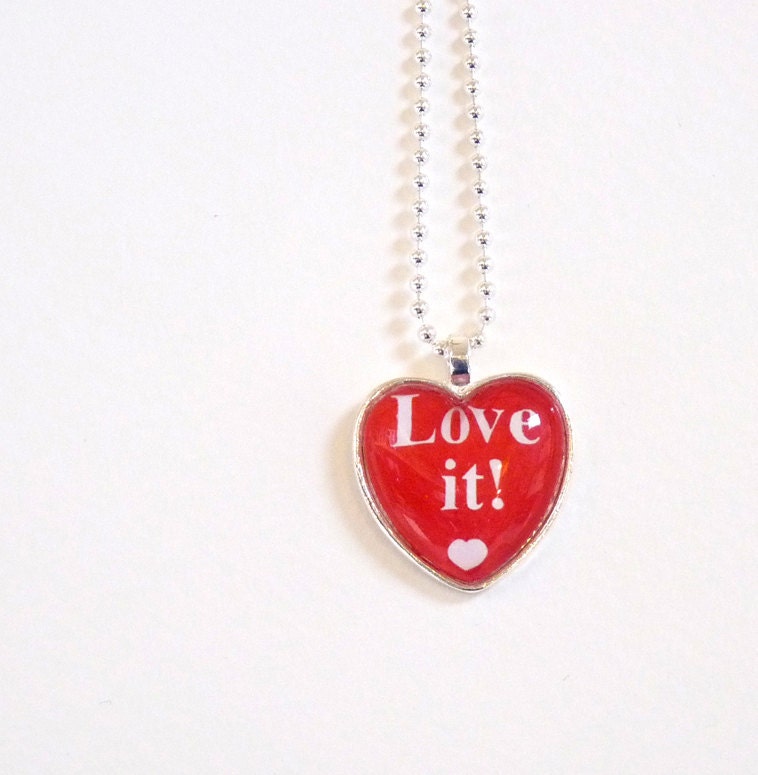 Heart Art Watercolor Glass Pendant Love Women Teen Girls Kids Necklace Jewelry Ball Chain Priced Under 20