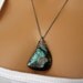 Teal Moon Labradorite Necklace, Sterling Silver, Unique Gemstone Jewelry