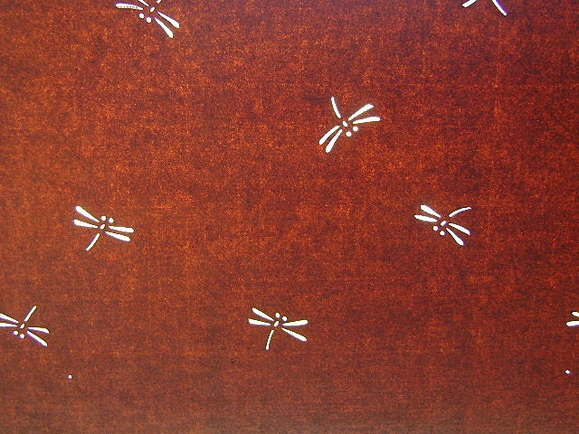 Vintage Japanese Stencil Dragonfly Kimono Katagami Showa Period