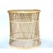 Vintage Rattan Table Bohemian Chic Eclectic Stool Seating Home Decor Peacock Fan Chair Companion Natural Table Plant Stand