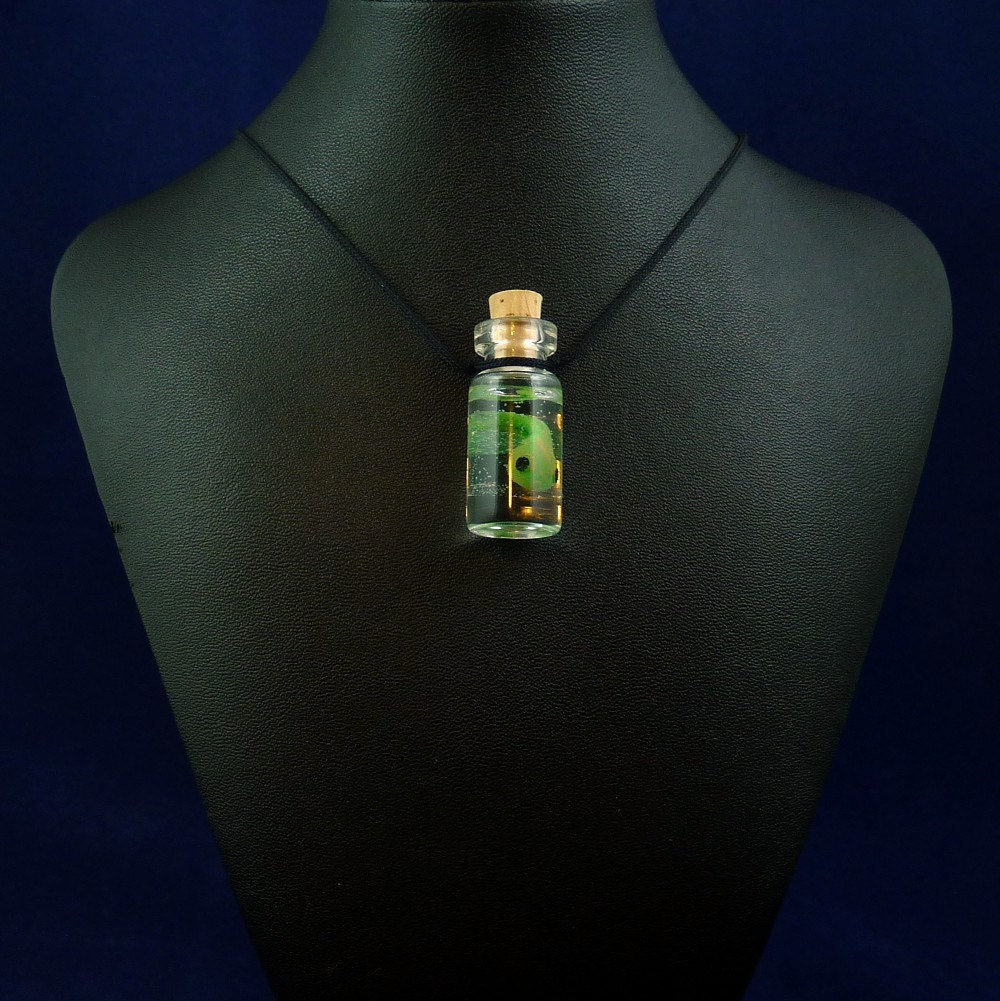 Tadpole Specimen Jar Necklace  - Handmade Jewelry