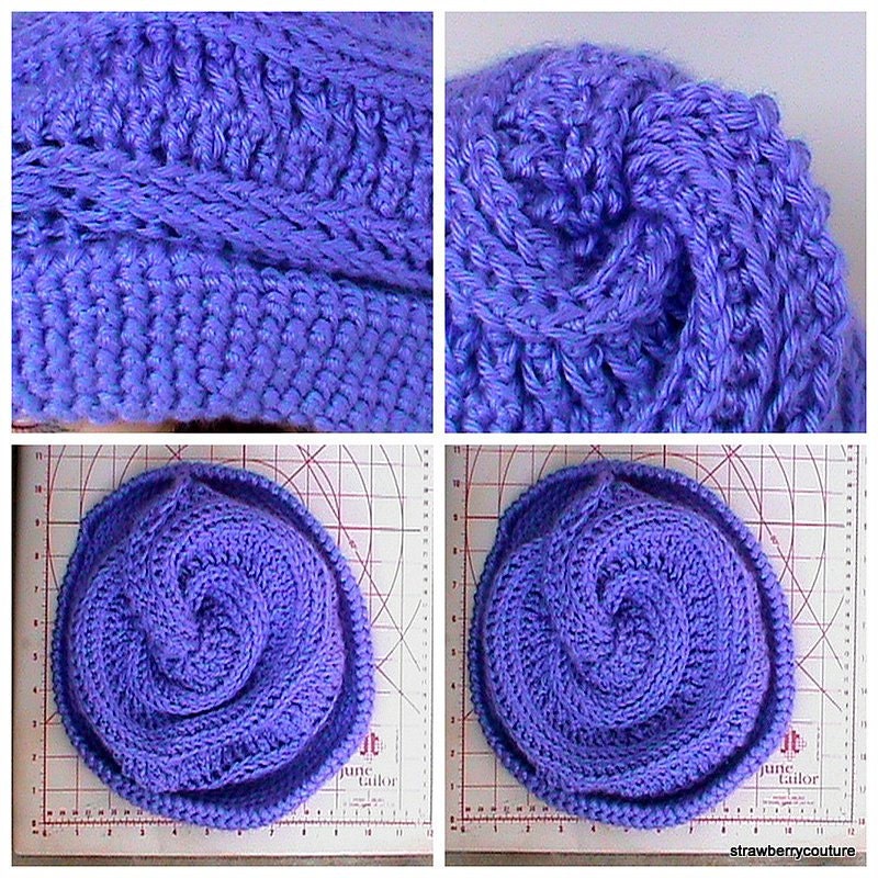Womens Crochet Hat - The Church Hat in Purple Acrylic Yarn - Can Personalize -Flatters All Head Sizes Spring Fashion