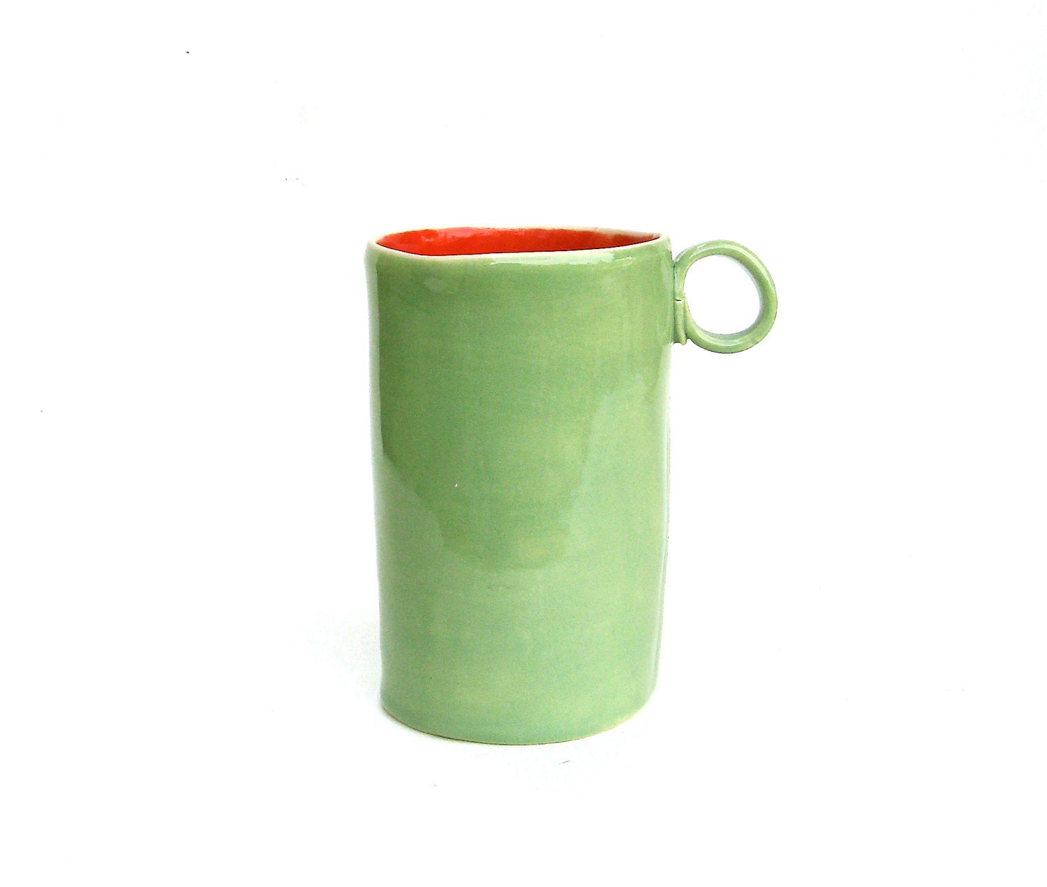 whimsical hand built porcelain cup