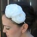 Bridal Headband with Flowers, Pearls, and French Tulle