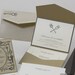 Antique Key Gold and Grey Pocket Wedding Invitation - Caprice and Marvin