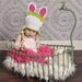 Hand Crocheted Easter Bunny Hat ADORABLE