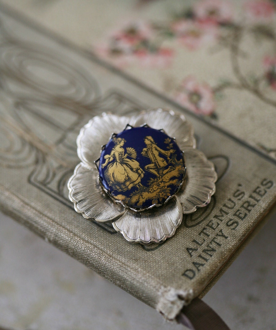 blue brooch