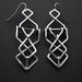 Mechanical Earrings - Diagram Design - Aluminum - Inspired by Architecture, Modernism , and Art Deco