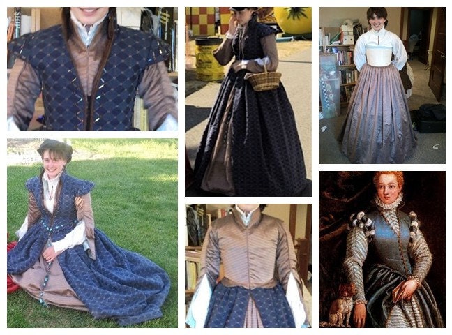 Renaissance Gown ELIZABETH MADE to ORDER doublet jerkin and skirts