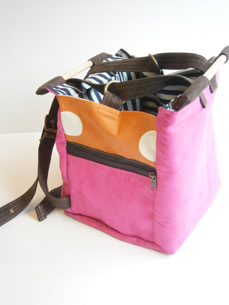 Neon Rucksack, vegan Suede convertible