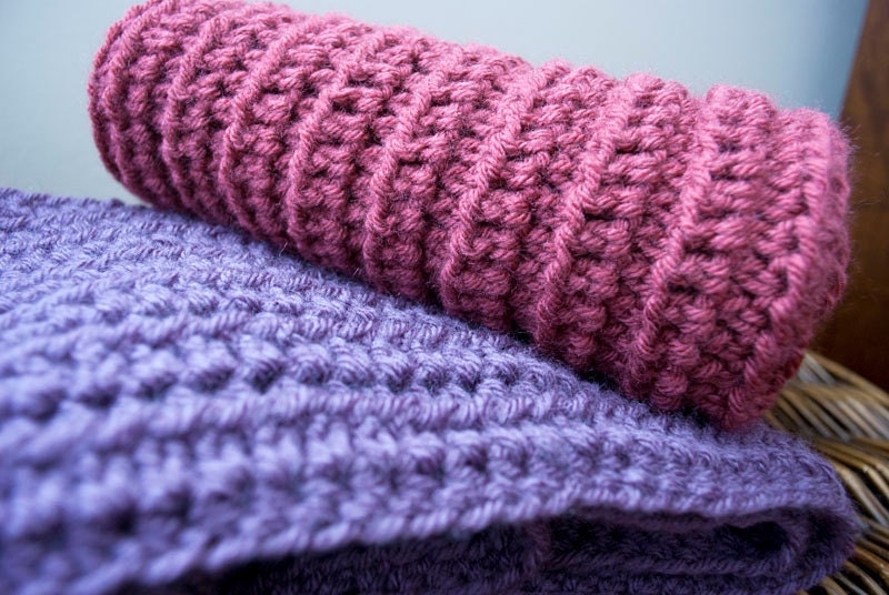 NEW from Valentine's Collection: Ultra Thick and Warm Scarf in Raspberry