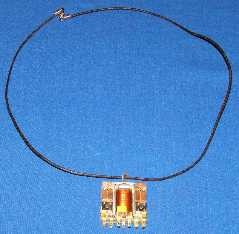 Naked Relay Necklace - SteamPunk or Steam Punk - Genuine Electronic Relay Wearable Piece of Electronic Technology