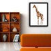 Giraffe in Stripes Print