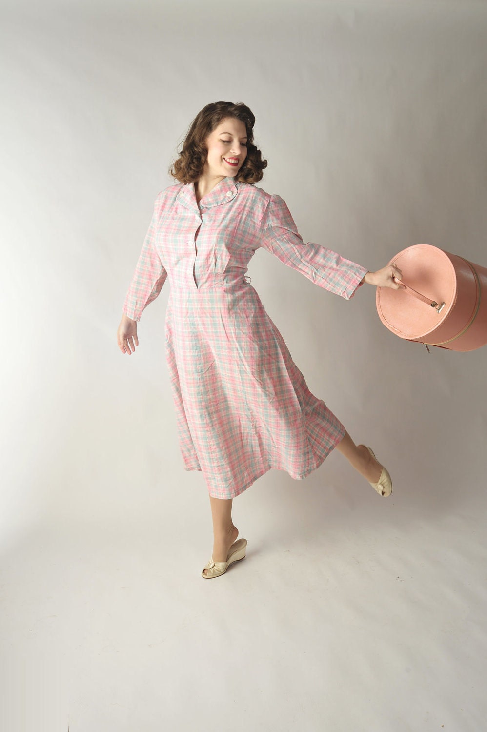 Vintage 1960s Dress // Spring Fashion at Fab Gabs: The Oklahoma Cotton Day Dress XL