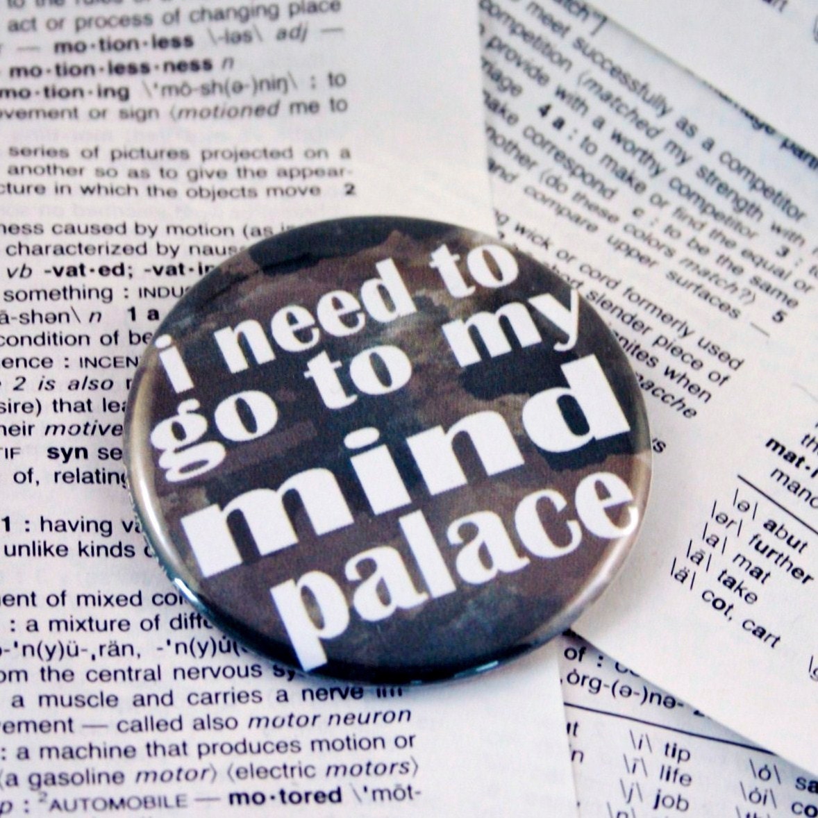 I need to go to my mind palace Sherlock Holmes Pinback Button