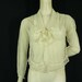Vintage 1920s Sheer Net Pussy Bow Blouse