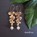 Drop Earrings  Orchid Flower Earrings  Pearl  by SnobishDesign