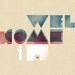 Welcome Home Print 8 x 11.5 - Hello love typography cream pink blue