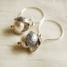 White Pearl Earrings Sterling Silver Shell Round Pearl Dangle Earring
