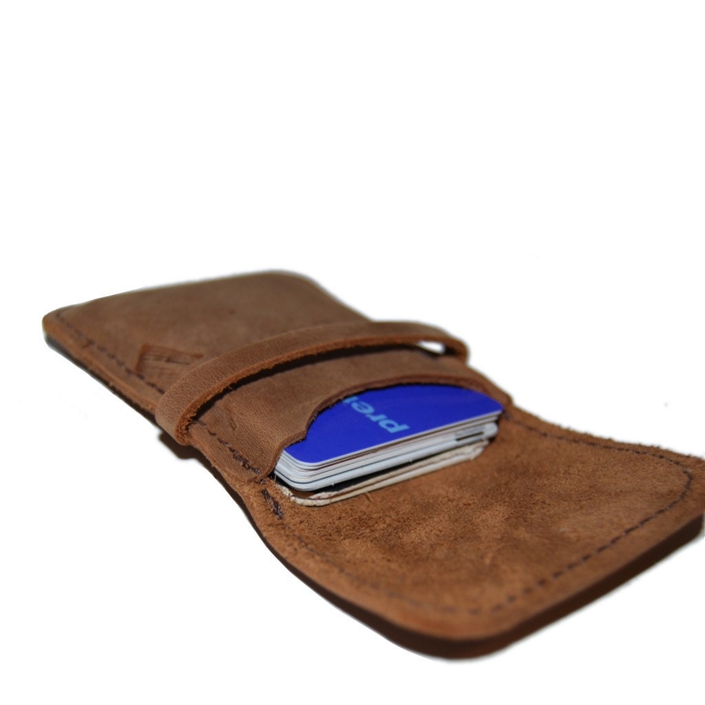 Business Card Case Distressed Leather
