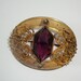 Art Nouveau Amethyst Glass Sash Pin or Brooch