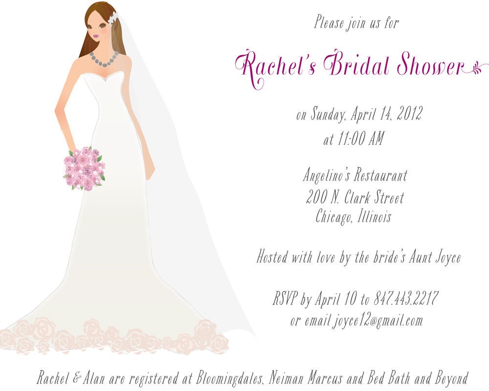 Cute custom bridal shower Invite DIY
