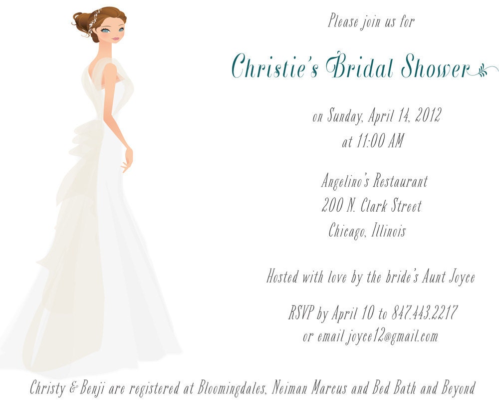 Cute custom bridal shower Invite DIY