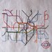 London Tube Embroidered Map