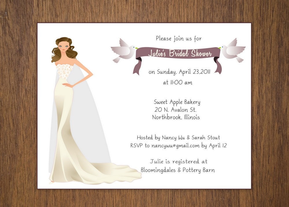 Original bridal shower Invite DIY