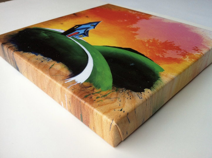 The Burrow - 12x12 Gallery Wrapped Giclee Print on Canvas