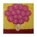 Pink Impasto Flower Painting...Heavy texture...LARGE 30x30 Original Flower Art...Pink Flowers in White Vase