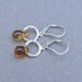 Sterling silver drop earrings with citrine teardrop beads