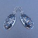 Sterling silver and plique a jour enamel drop earrings